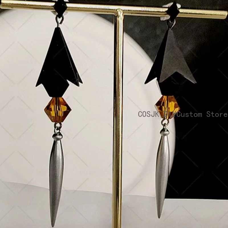 Cosplay Props - ต่างหูแฟชั่นคอสเพลย์ตัวละครจงลี่จากเกม Genshin Impact แบบติดหู แบบคลิปหนีบ ต่างหู