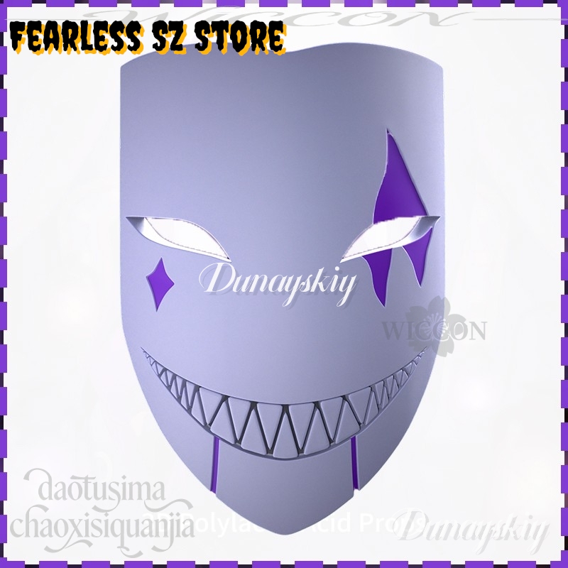 Cosplay Prop Pattern - DUNAYSKIY%^& คอสเพลย์เจสเตอร์ หน้ากากลายกะโหลกสีม่วง 3D โพลีแลคติก แอซิด