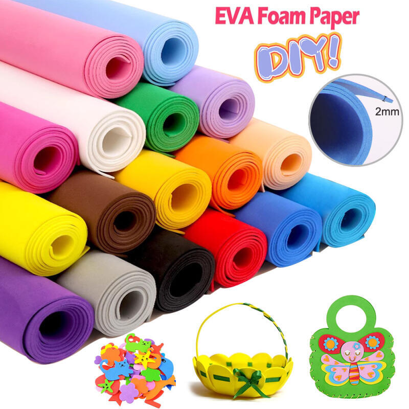 Cosplay Props Eva Foam - แผ่นโฟม EVA สีสันสดใสหนา 2 มม.50x90 ซม.ทนทานคอสเพลย์หัตถกรรมโฟมสําหรับเครื่องแต่งกาย
