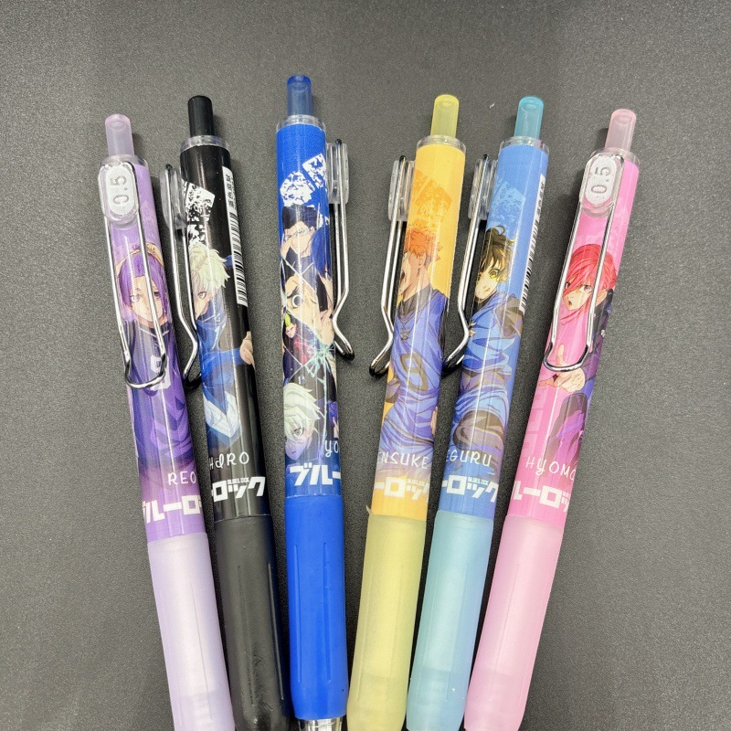 Cosplay Prop Blueprints - ปากกาเจลลายการ์ตูนบลูล็อค 6 ชิ้น ขนาด 0.5 มม.