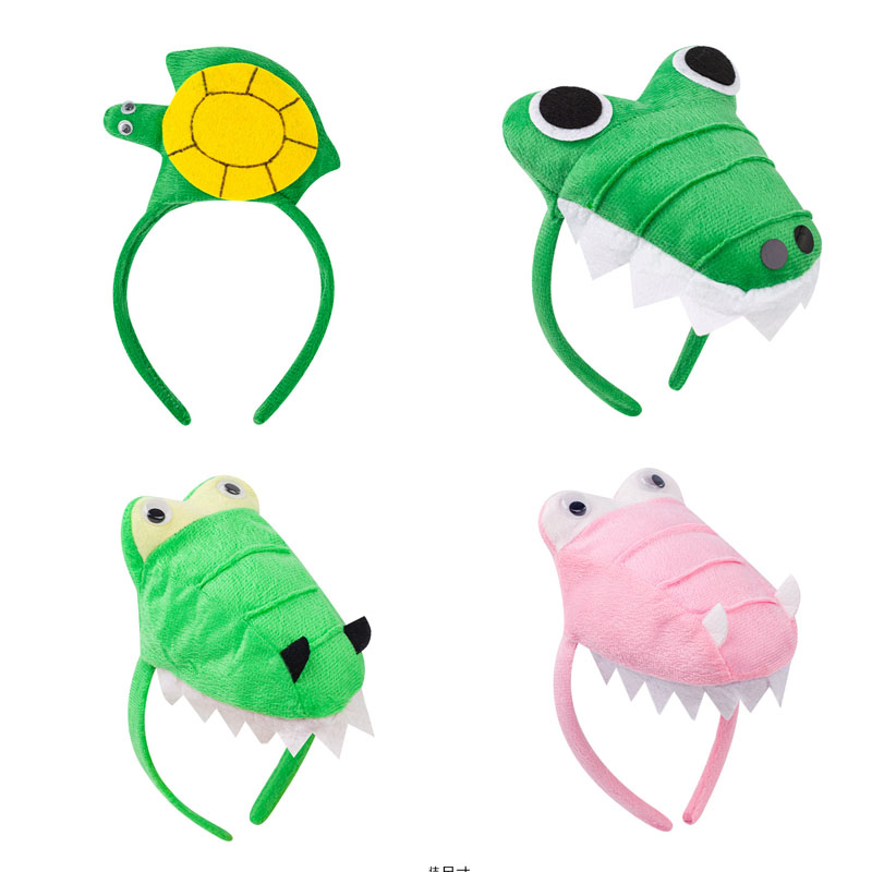 Cosplay Prop Bow - สัตว์จระเข้ไดโนเสาร์เต่าแถบคาดศีรษะหาง Bow Plush Party Headpiece ผม