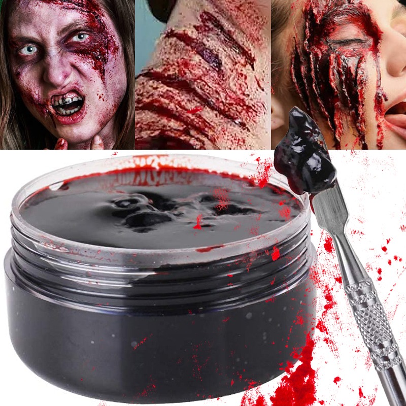 Cosplay Prop Painting - 1/3pcs ฮาโลวีนเลือดเจลแต่งหน้ายาวนานชุดสมจริงเลือดปลอมวาง Zombie Skeleton COSPLAY Face