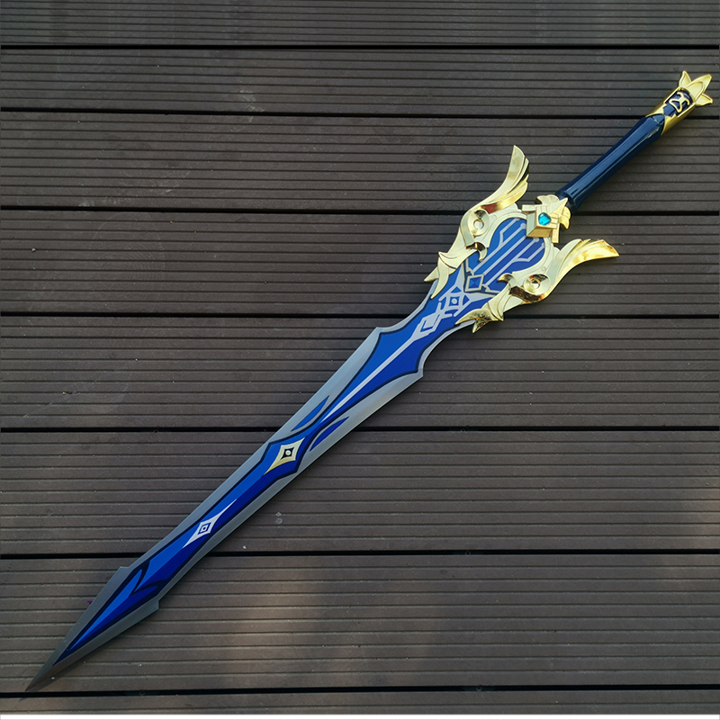 Cosplay Prop Display - ดาบโชว์สองคมตกแต่งสไตล์เพลงแห่งต้นสนหัก, งานฝีมือโลหะสะสม, อุปกรณ์ประกอบการแสดงคอสเพลย์, ของสะสมคุณภาพเยี่ยม