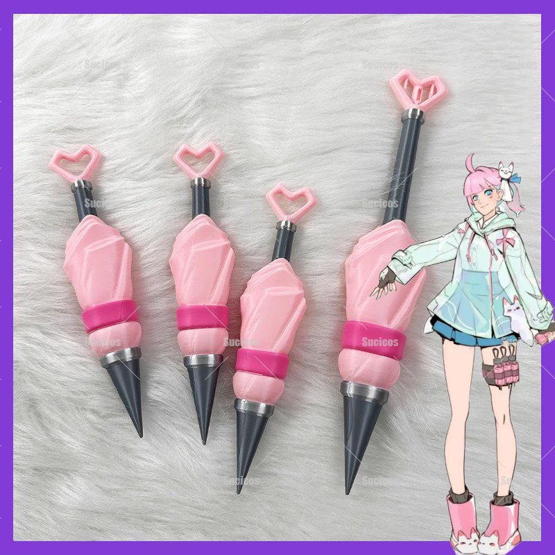 Cosplay Prop Foam - อาวุธประกอบฉากคอสเพลย์คิริโกะ คุไน ปี 2025 ทำจากโฟมสีชมพู สำหรับงานปาร์ตี้ฮาโลวีน