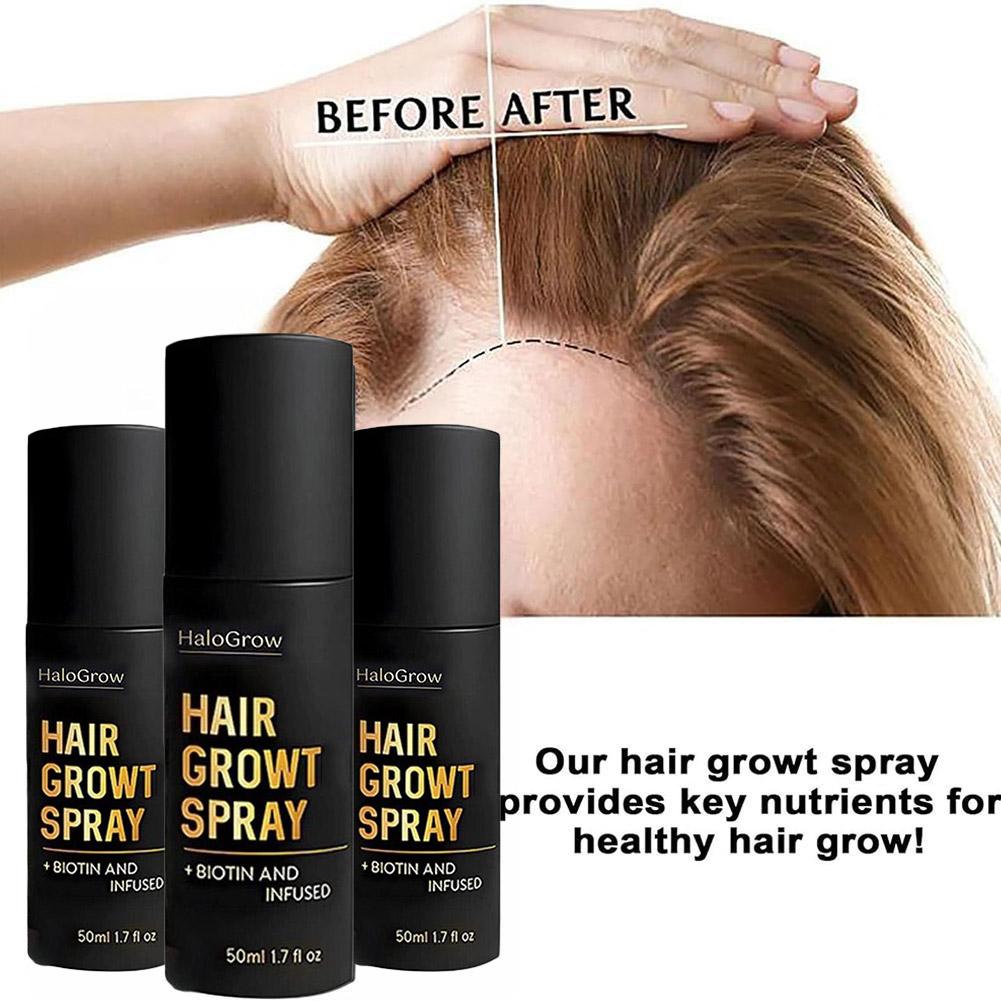 Hair Spray Color - สเปรย์ปลูกผมธรรมชาติผสมน้ำมันขิงและไบโอติน บำรุงหนังศีรษะเพื่อผมหนาขึ้น ดกดำขึ้น ป้องกันผมบางและผมร่วง