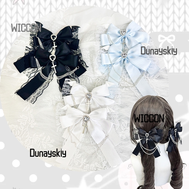 Cosplay Prop Bow - เครื่องประดับศีรษะสไตล์โลลิต้า ลูกไม้หวานๆ เท่ๆ แนวซับคัลเจอร์ สำหรับคอสเพลย์ พร็อพสุดน่ารัก