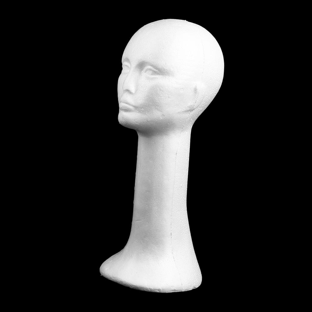 Cosplay Prop Foam - หุ่นจำลองศีรษะหญิงพร้อมแว่นตาและวิกผม ขนาด 60x200x160 มม./14.17x7.87x6.3 นิ้ว