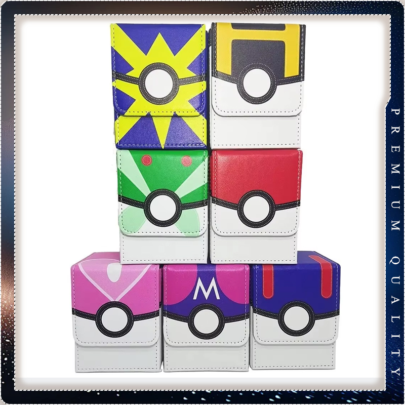 Pokeball Cosplay Prop - โปเกมอนมาสเตอร์บอลกล่องเก็บการ์ด PTCG สำหรับการ์ดโปเกมอน ยูกิโอแบบพกพาอุปกรณ์เสริม TCG สำหรับนักสะสมเซอร์ไพรส์วันหยุด