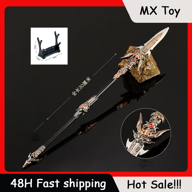 Cosplay Prop Katana - 30 ซม.Naraka รูปเกมของเล่นดาบ,ตกแต่งดาบหัตถกรรมโฮสต์เดสก์ท็อปเครื่องประดับ Spears Katana SAMURAI