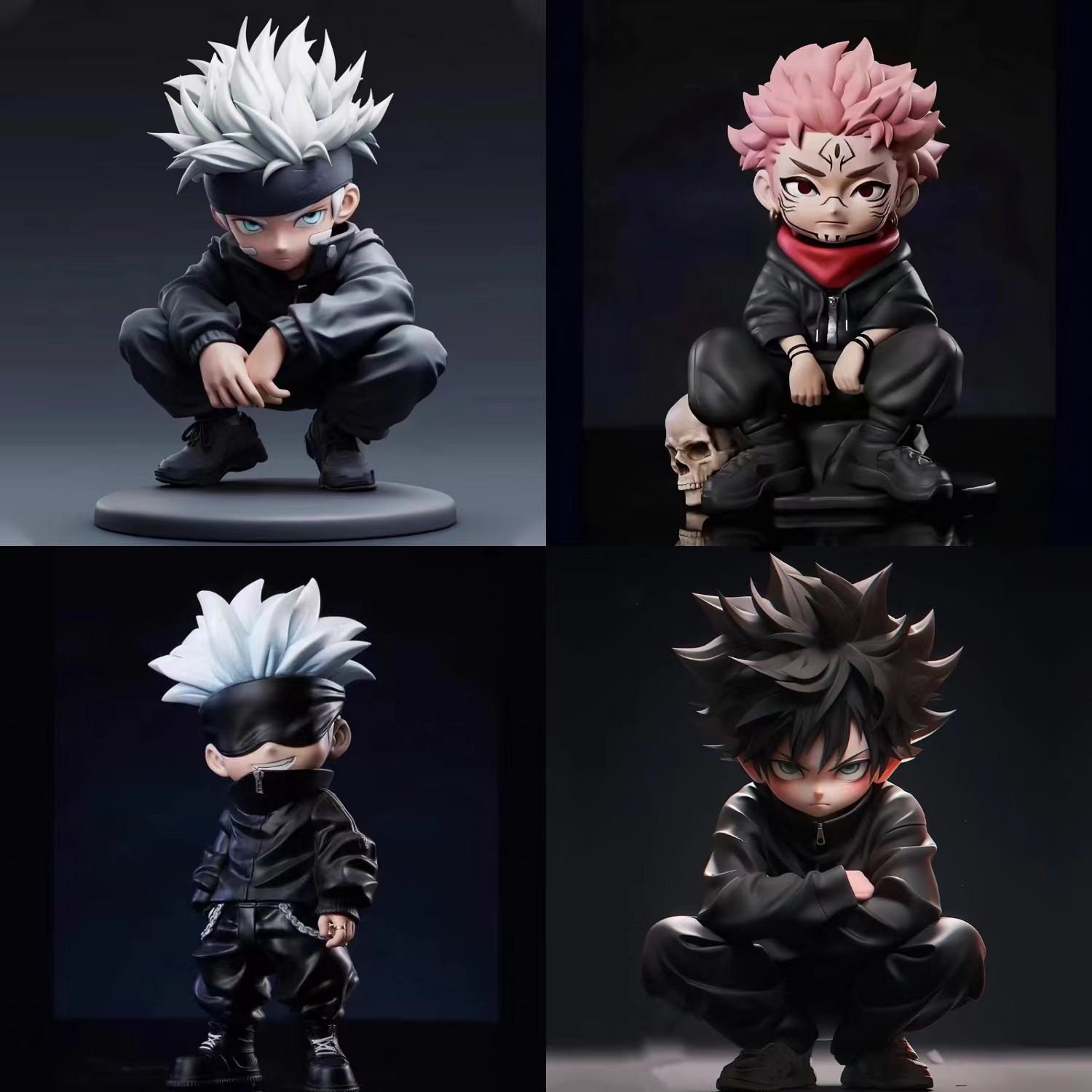 Cosplay Prop Display - ฟิกเกอร์จูจุตสึไคเซ็น - โมเดลสะสมซาโตรุ โกโจท่าคrouch สำหรับตั้งโชว์ในรถหรือเคสคอมพิวเตอร์ ของขวัญวันเกิด