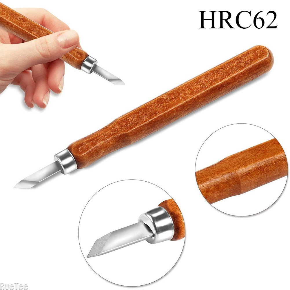 Craft Knife Set - ชุดเครื่องมือแกะสลักไม้ SK2 12 ชิ้น พร้อมกระเป๋า หินลับคม