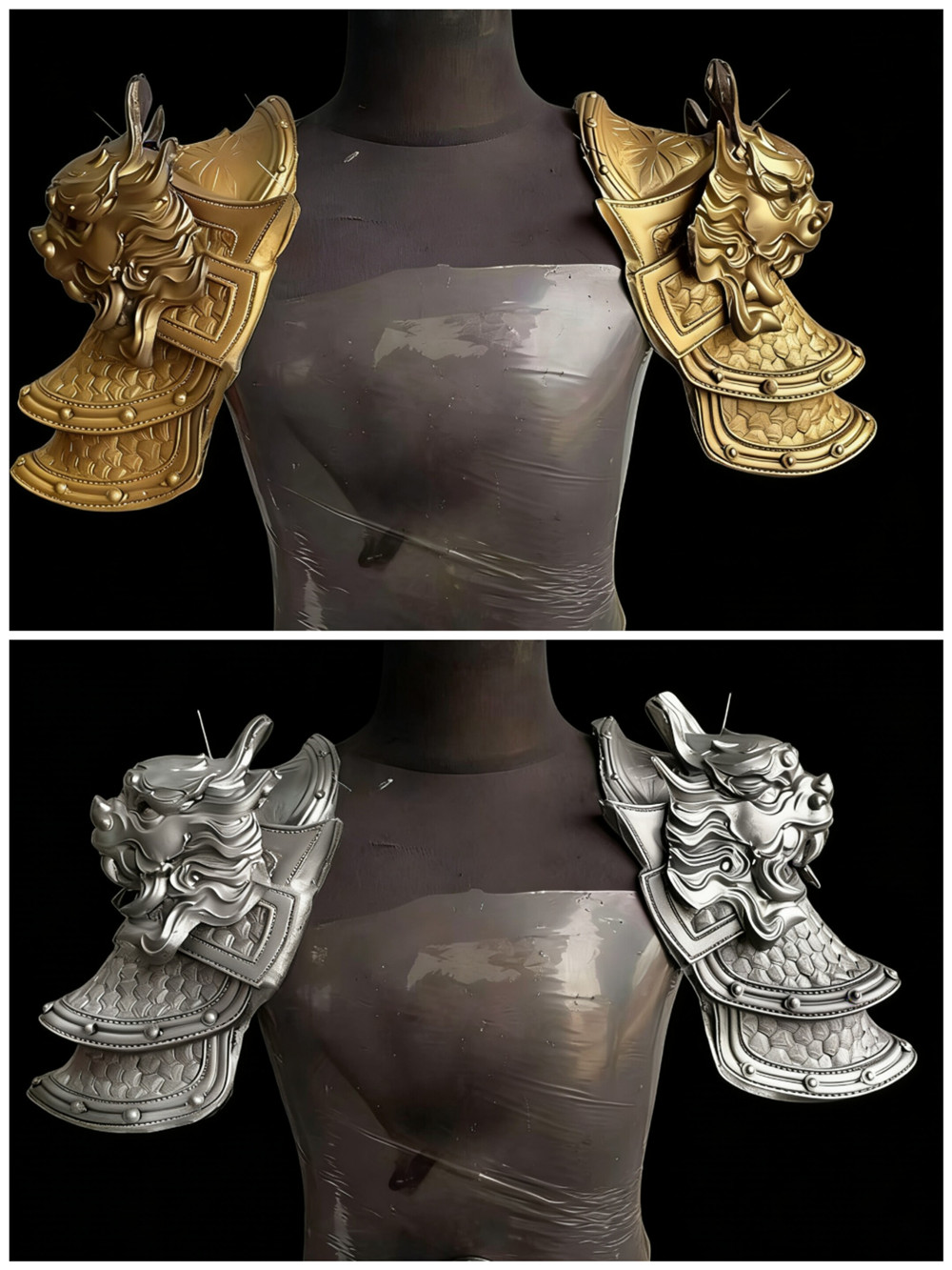 Cosplay Prop Foam - อะไหล่คอสเพลย์อนิเมะ ชุดเกราะไหล่สไตล์วินเทจ อุปกรณ์เสริมสำหรับนักรบ อัศวิน ทหาร ชุดแต่งกาย