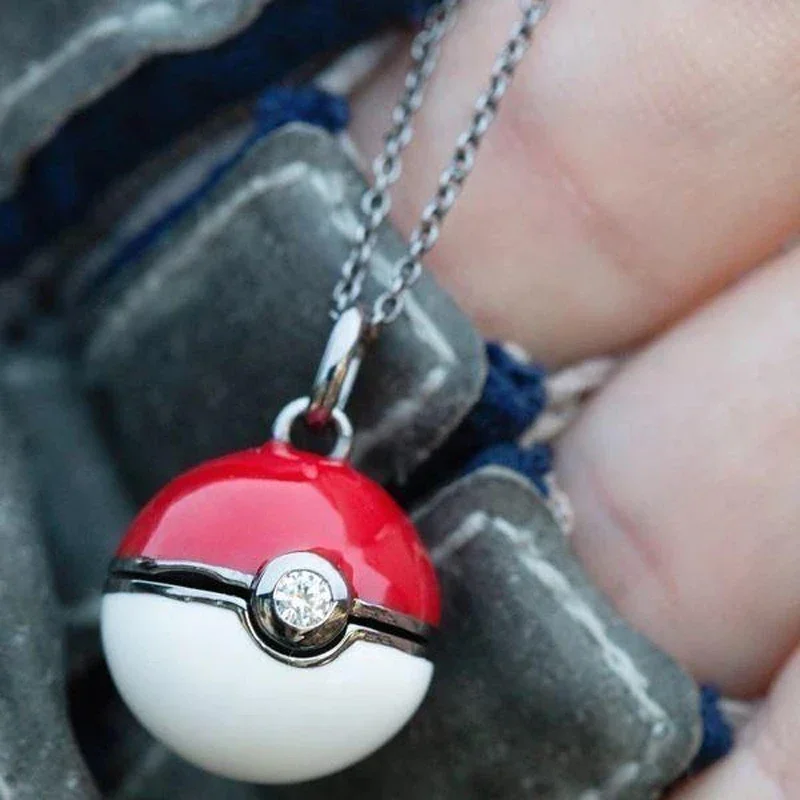 Poke Ball สร้อยคอ Pokemon รูปอ - Pokeball Cosplay Prop บทวิจารณ์และราคา