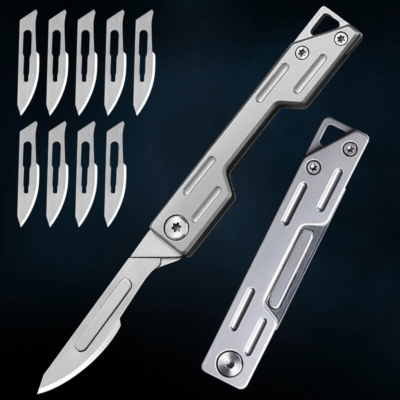 มีดพับมีดพกสแตนเลสพร้อมใบมีดถอ - Craft Knife Set บทวิจารณ์และราคา