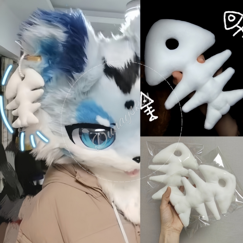 พวงกุญแจรูปกระดูกปลาขนนุ่ม สำห - Fishbones Cosplay Prop บทวิจารณ์และราคา