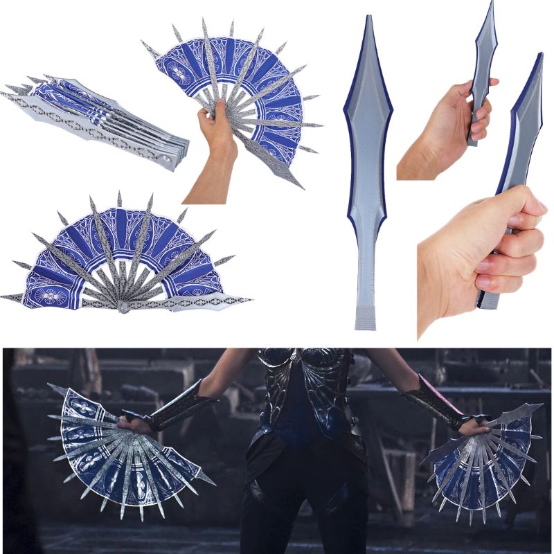 พัดมือสีน้ำเงิน MK สำหรับคอสเพ - Cosplay Prop Blueprints บทวิจารณ์และราคา
