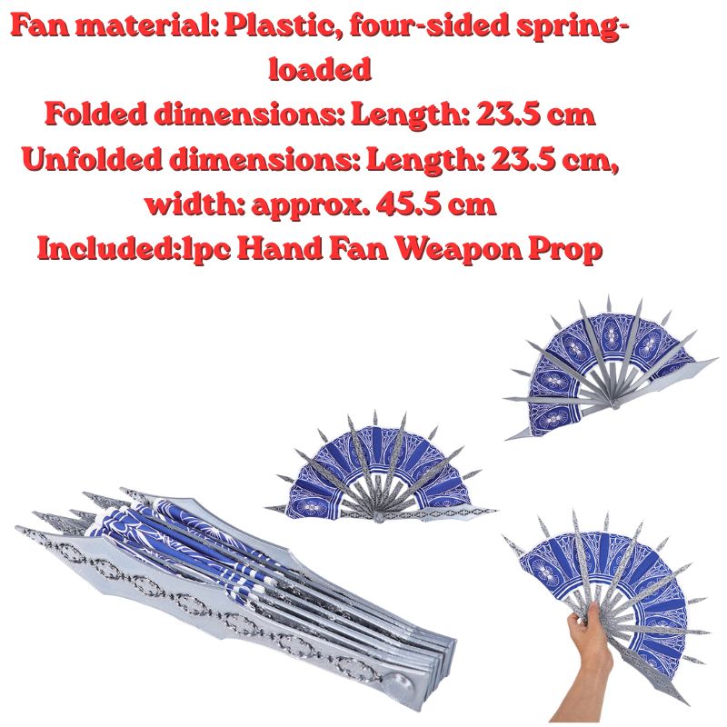 พัดมือสีน้ำเงิน MK สำหรับคอสเพ - Cosplay Prop Blueprints บทวิจารณ์และราคา